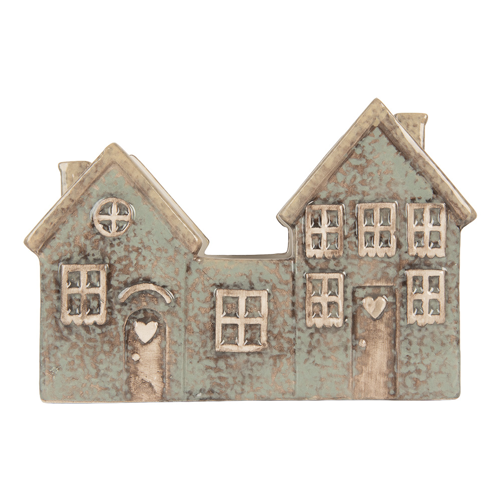 Waxinelichthouder huisje 22x9x15 cm