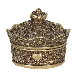 [MLJB0089] Jewellery Box Gold 9x9x7 cm