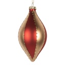 Weihnachtskugel Goldfarbig Rot Ø 8x15 cm