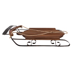 [50804] Decoration Sledge Brown 80x37x20 cm