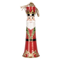 [6Y6220] Decoration Bell Red White Ø 16x47 cm