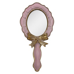 [62S343] Specchietto Rosa Color oro 13x3x25 cm