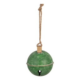 [6Y6165] Decoration Bell Green Brown Ø 16x18 cm