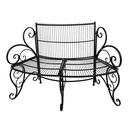 Panchina da Giardino Nero 134x54x92 cm