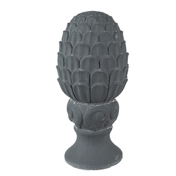 [6TE0471] Decoration Statue Pinecone Grey Ø 14x29 cm