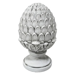 [6TE0590] Decoration Ornament Grey Ø 16x26 cm