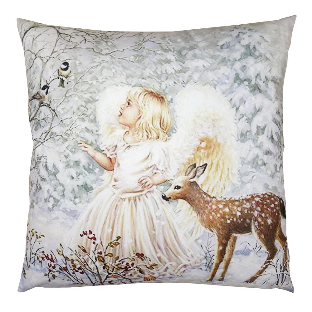 Housse de coussin Blanc Gris 45x45 cm