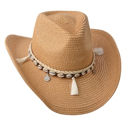 [JZHA0050CH] Hat Women Brown Ø58 cm