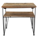 Side Table Brown 38x26x36 cm