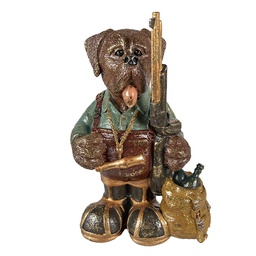 [6PR3883] Figura Decorativa Marrone Verde 20x13x32 cm