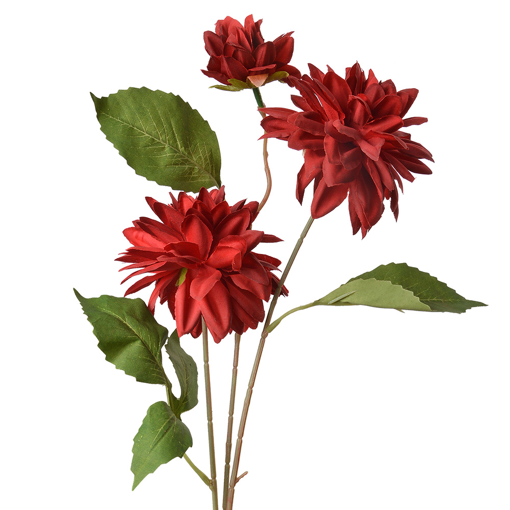 Kunstblumen Rot Grün 17x10x70 cm