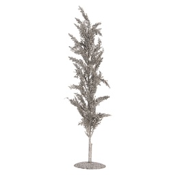 [66650] Dekoration Weihnachtsbaum Silberfarbig 12x12x60 cm
