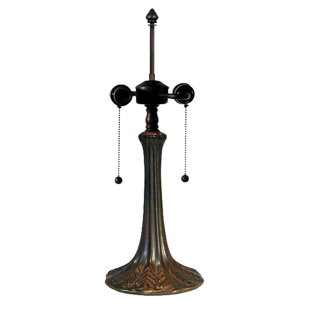Pied de lampe Lampe de table Tiffany Marron Ø 17x52 cm E27/max 2x60W