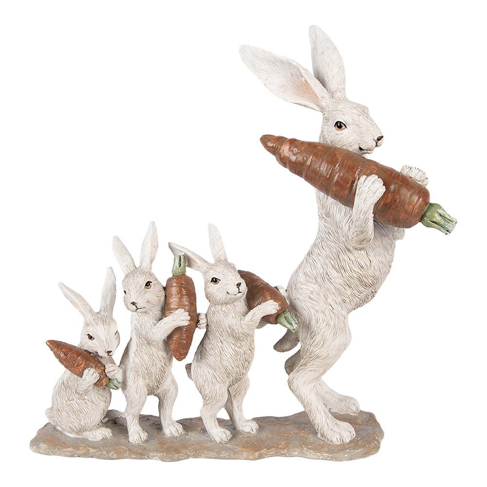 Decoratie konijnen 34x13x33 cm