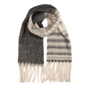 Scarf Women Grey White 50x180 cm