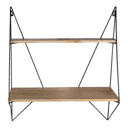 [50466] Wall Rack Black 60x20x70 cm