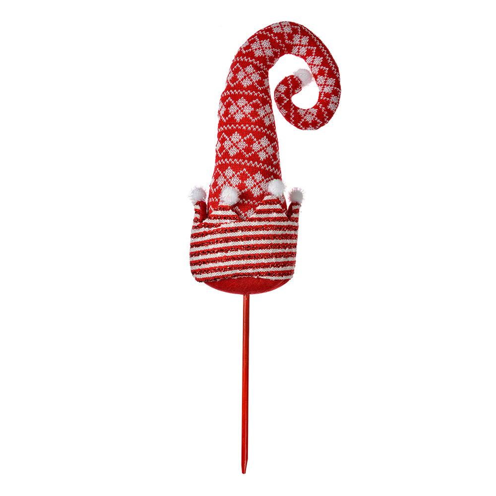 Decorazione Natale Cappello da elfo di Natale Rosso Bianco 17x7x54 cm
