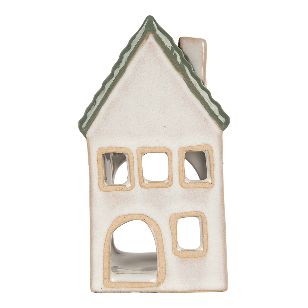 Waxinelichthouder huisje 7x7x13 cm