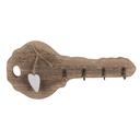 Key Rack Brown White 30x4x14 cm