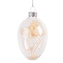 Decoration pendant egg Transparent Ø 5x8 cm