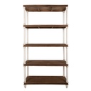 Schrank Weiß Braun 110x40x210 cm