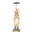 Statua Decorativa Coniglio Marrone 8x7x25 cm