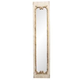 [52S210] Specchio da Parete Beige 33x4x149 cm