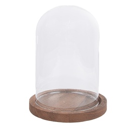 [6GL1944] Glass Cloche Transparent Ø 12x16 cm