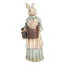 Decoration Statue Rabbit Beige Blue 23x17x46 cm