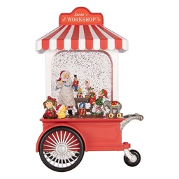 [6PR6178] Muziekdoos ijskar met LED 17x10x27 cm / 3xAA