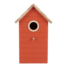 [6H2442] Casetta per Uccelli Rosso Marrone 15x10x22 cm