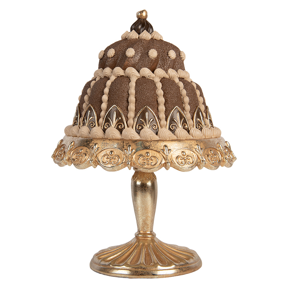 Décoration gâteau Marron Couleur or Ø 26x36 cm