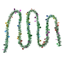 [65486] Decoration garland Christmas (set of 12) Green 450 cm