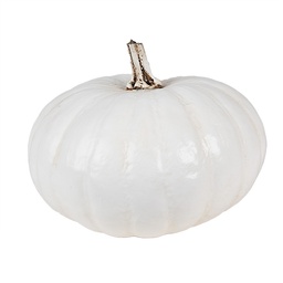 [6PR4370] Decorazione Zucca Bianco Ø 17x13 cm