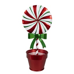 [6Y5626] Decoration Lolly pop Red White 12x9x26 cm