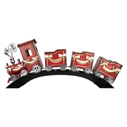 [5Y1303] Decoration Train Red 108x18x44 cm