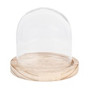 Glasglocke Transparent Braun Ø 13x11 cm