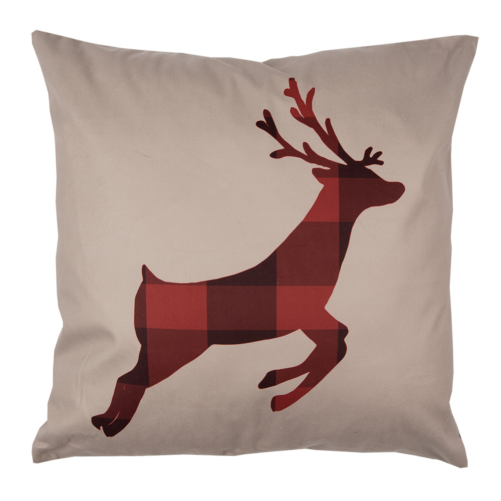 Housse de coussin Rouge Marron 45x45 cm