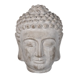 [6TE0360L] Deko Buddha Grau 17x17x24 cm
