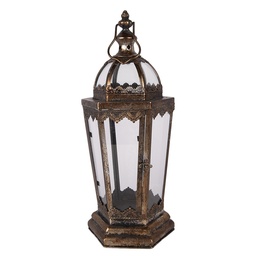 [5Y1412] Lanterne Marron 19x17x45 cm
