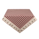 Tischdecke Quadratisch Rot, Beige 100x100 cm