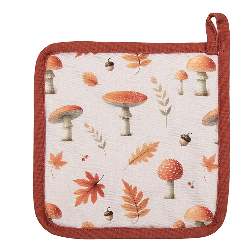 Topflappen Beige Braun 20x20 cm