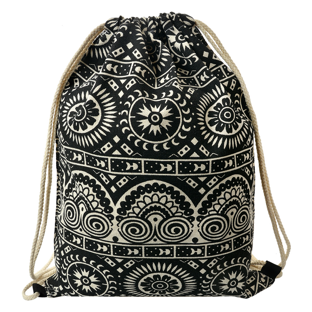 Rucksack Schwarz Weiß 34x1x43 cm