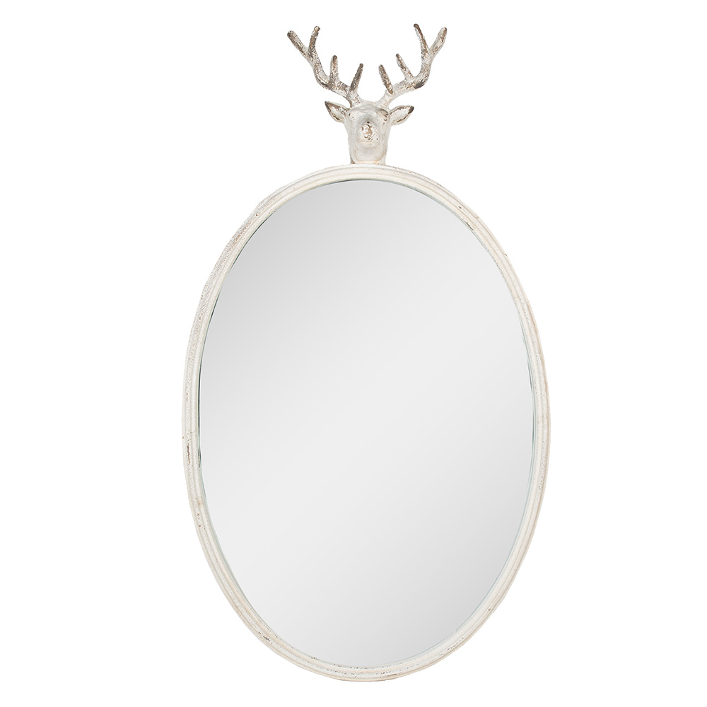Specchio da Parete Bianco 50x10x89 cm