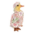 Décoration canard Rose, Jaune 10x11x18 cm