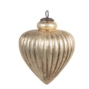 Weihnachtskugel Goldfarbig Braun Ø 12x16 cm