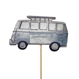 [65651] Plant stake Bus Grey 8x1x27 cm