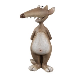 [6PR5281] Statua Decorativa Topo Marrone Beige 8x5x14 cm