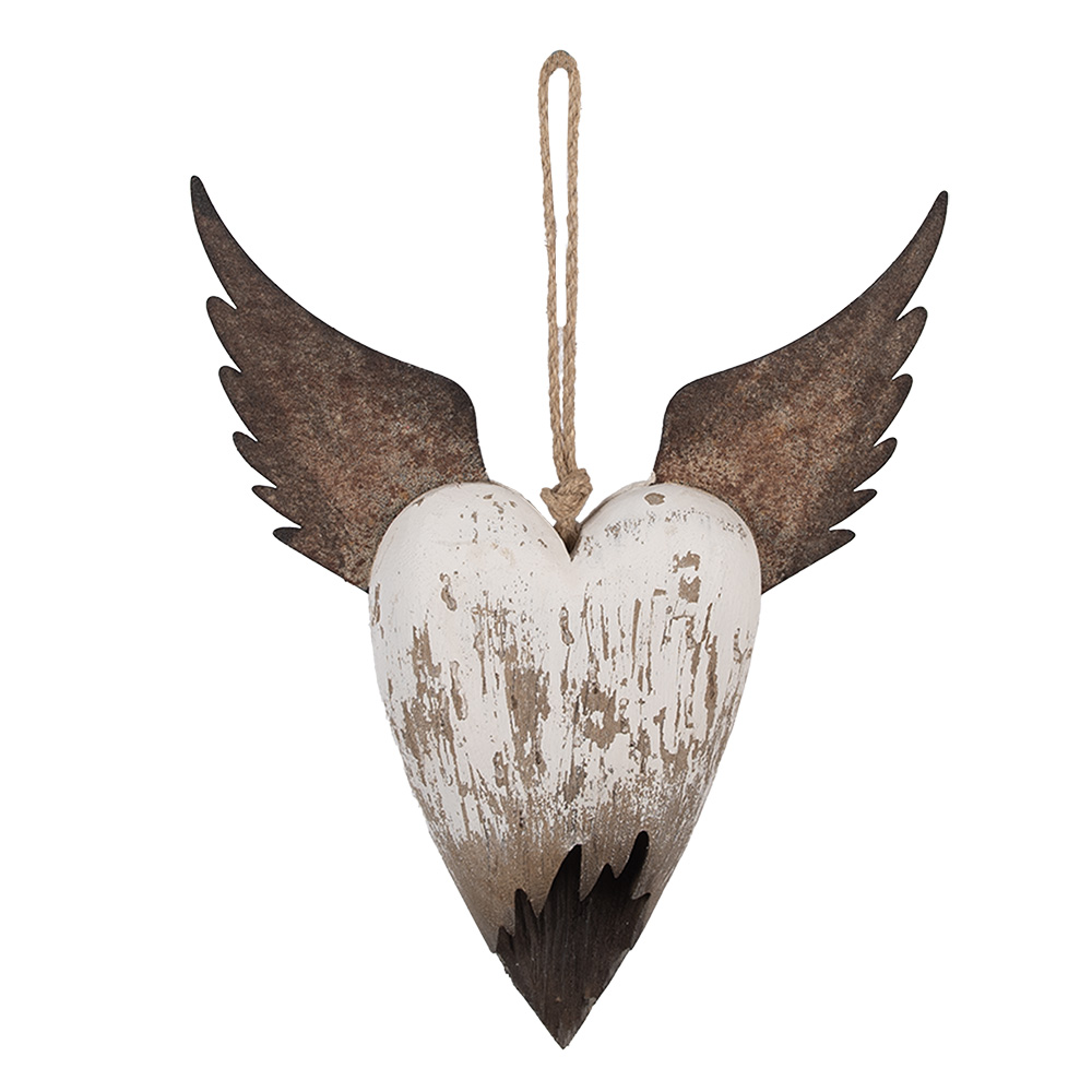 Decoratie hanger hart 25x4x30 cm