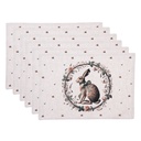 Placemats Set of 6 Beige Brown 48x33 cm
